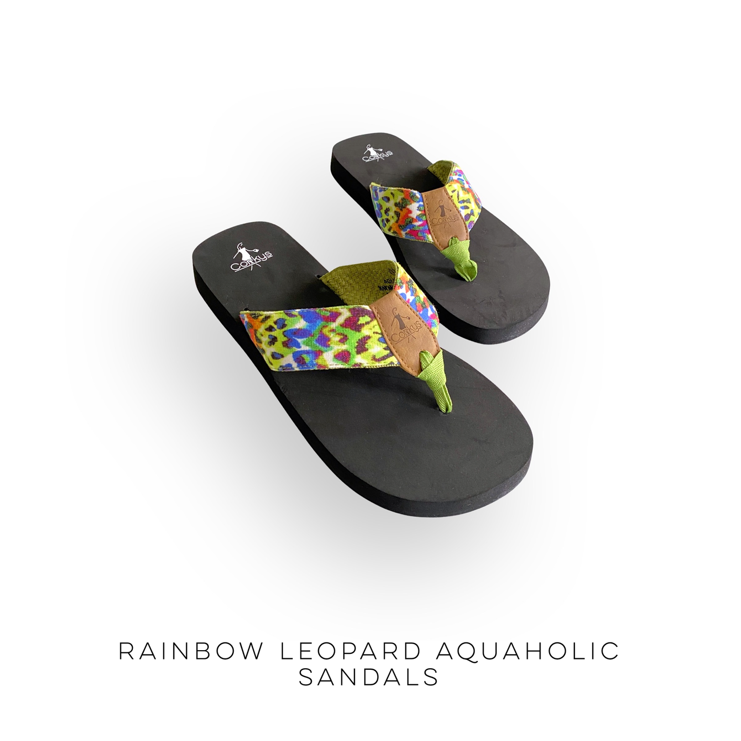Rainbow Leopard Aquaholic Sandals
