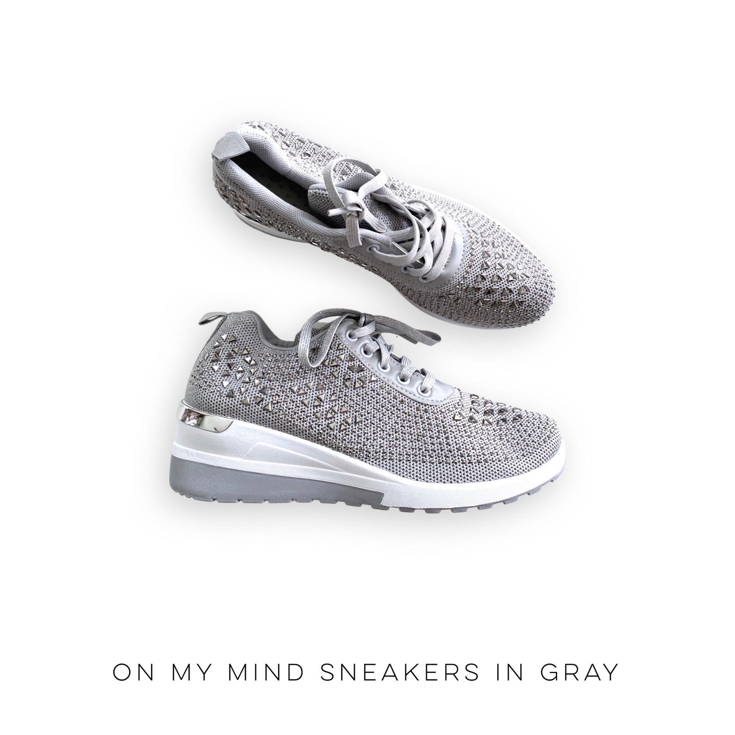 On My Mind Sneakers in Gray
