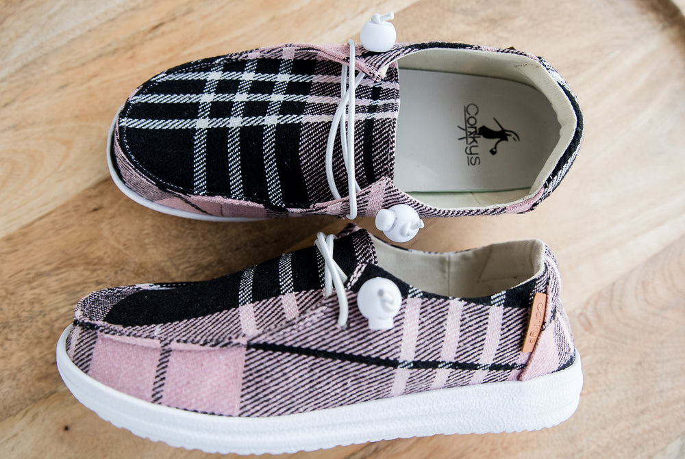 My Kayak Slides in Pink Flannel