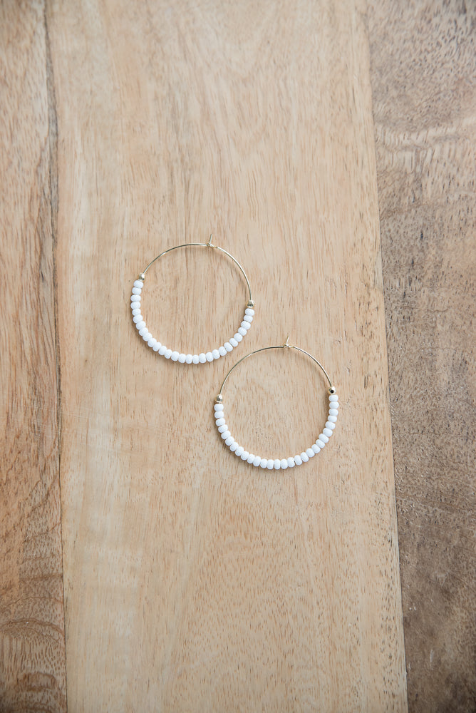 With Confidence White Earrings