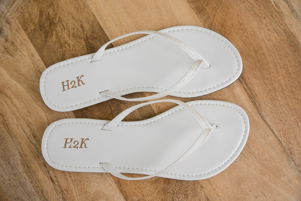 Sassy Sandals in White