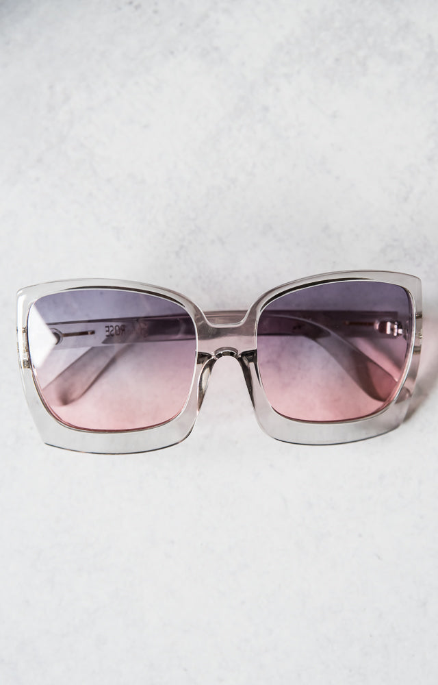 The Megan Sunglasses in Pink & Gray