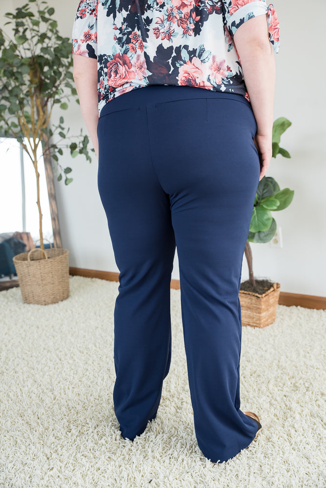 Dare to Flare Pants in Navy