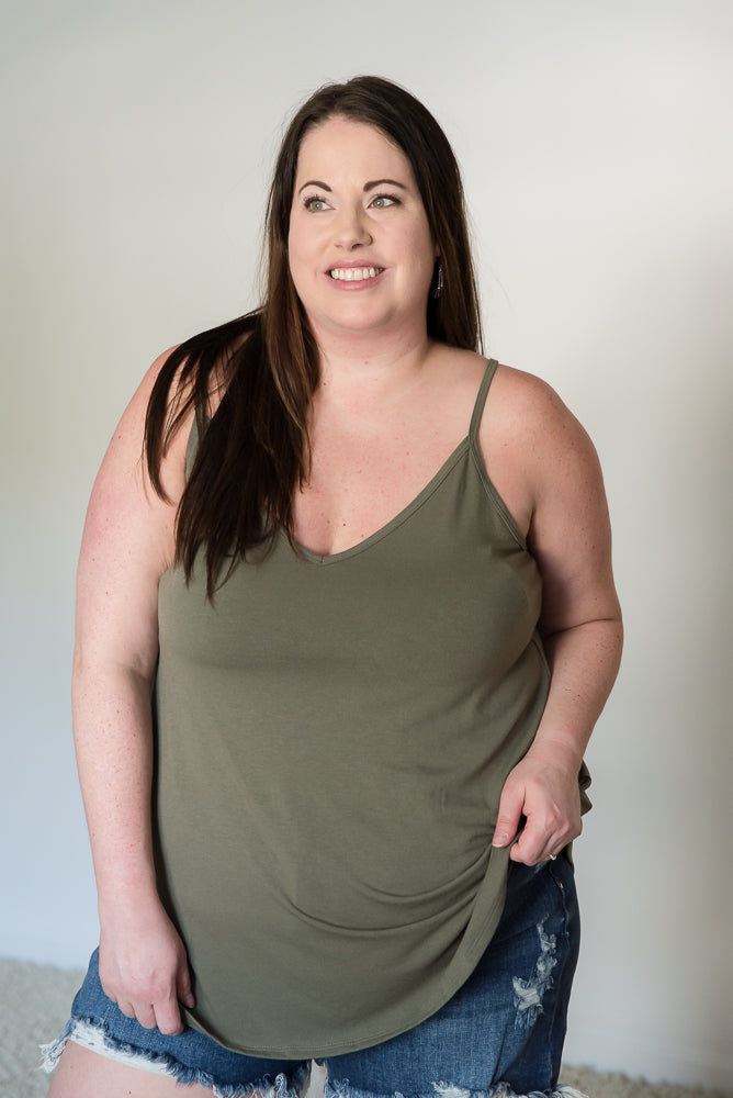 Sundown Reversible Cami in Olive