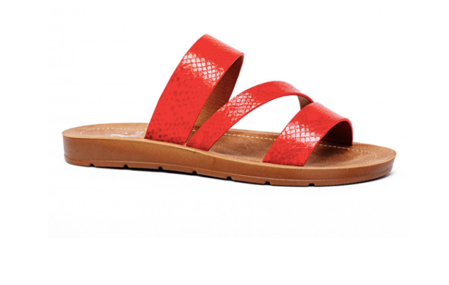 The Lydia Sandal in Red