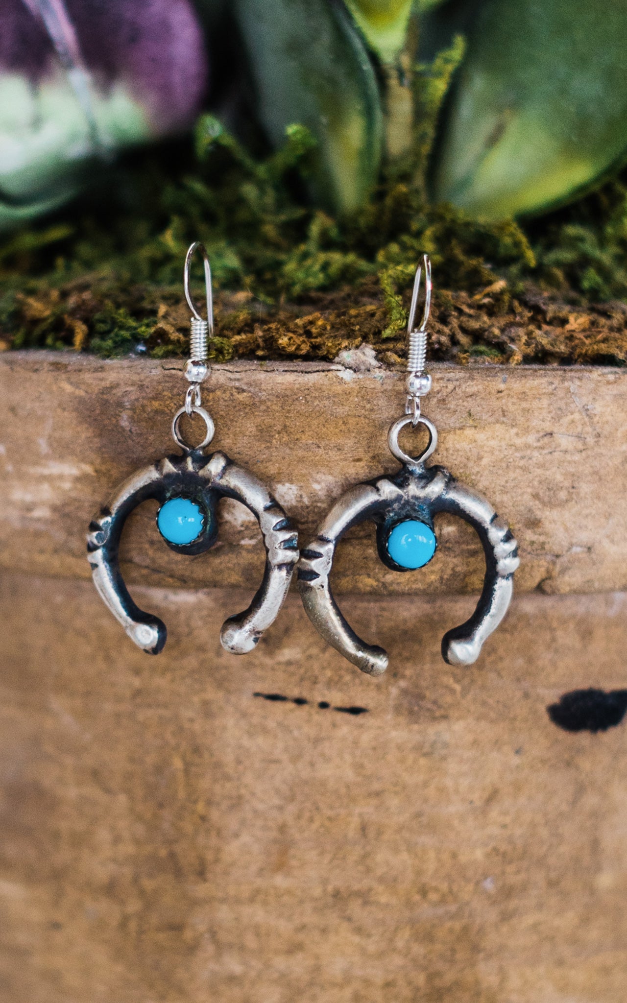 Tonya Yazzie Turquoise Naja Earrings