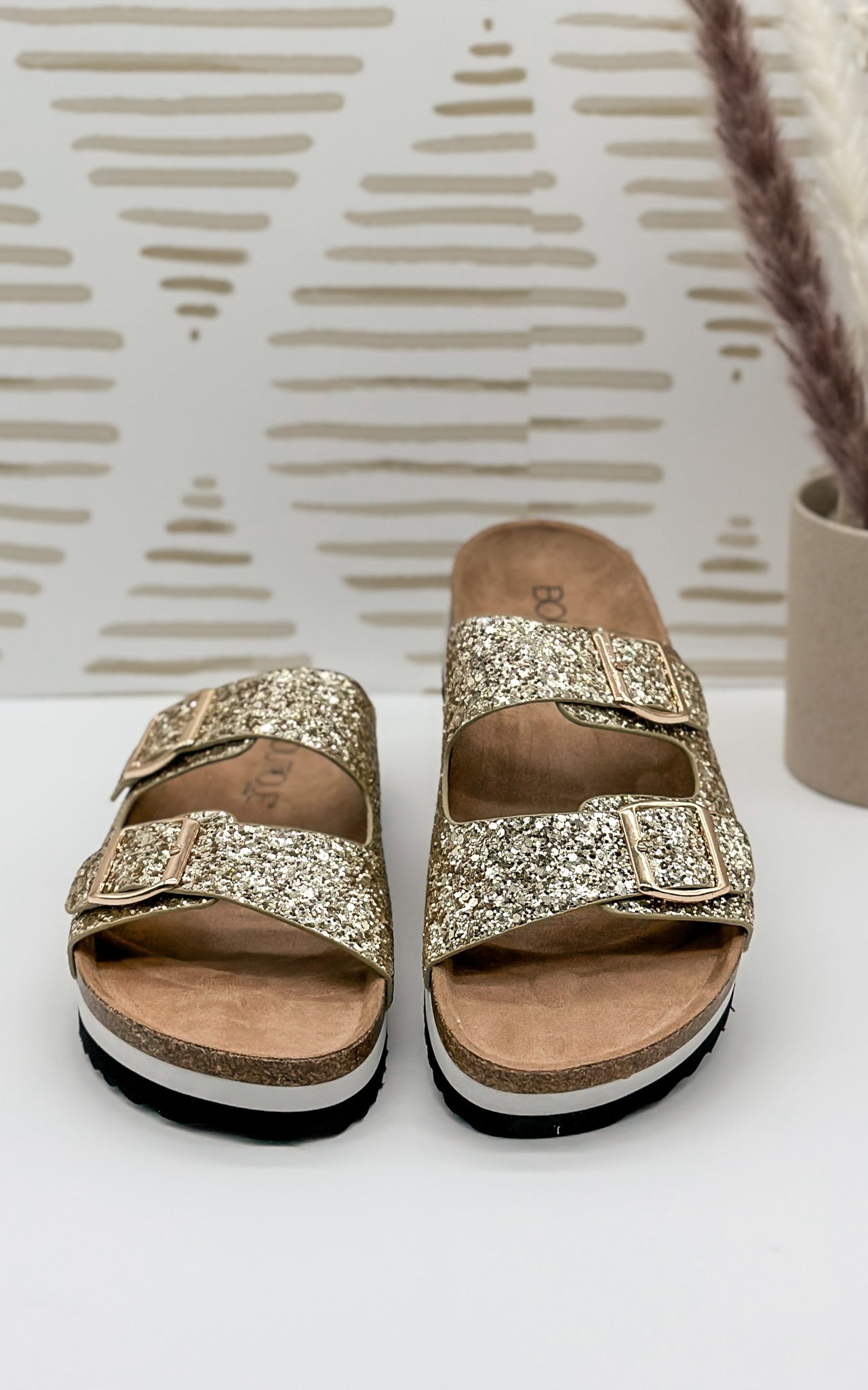 Corkys Beach Babe Sandals in Gold Glitter