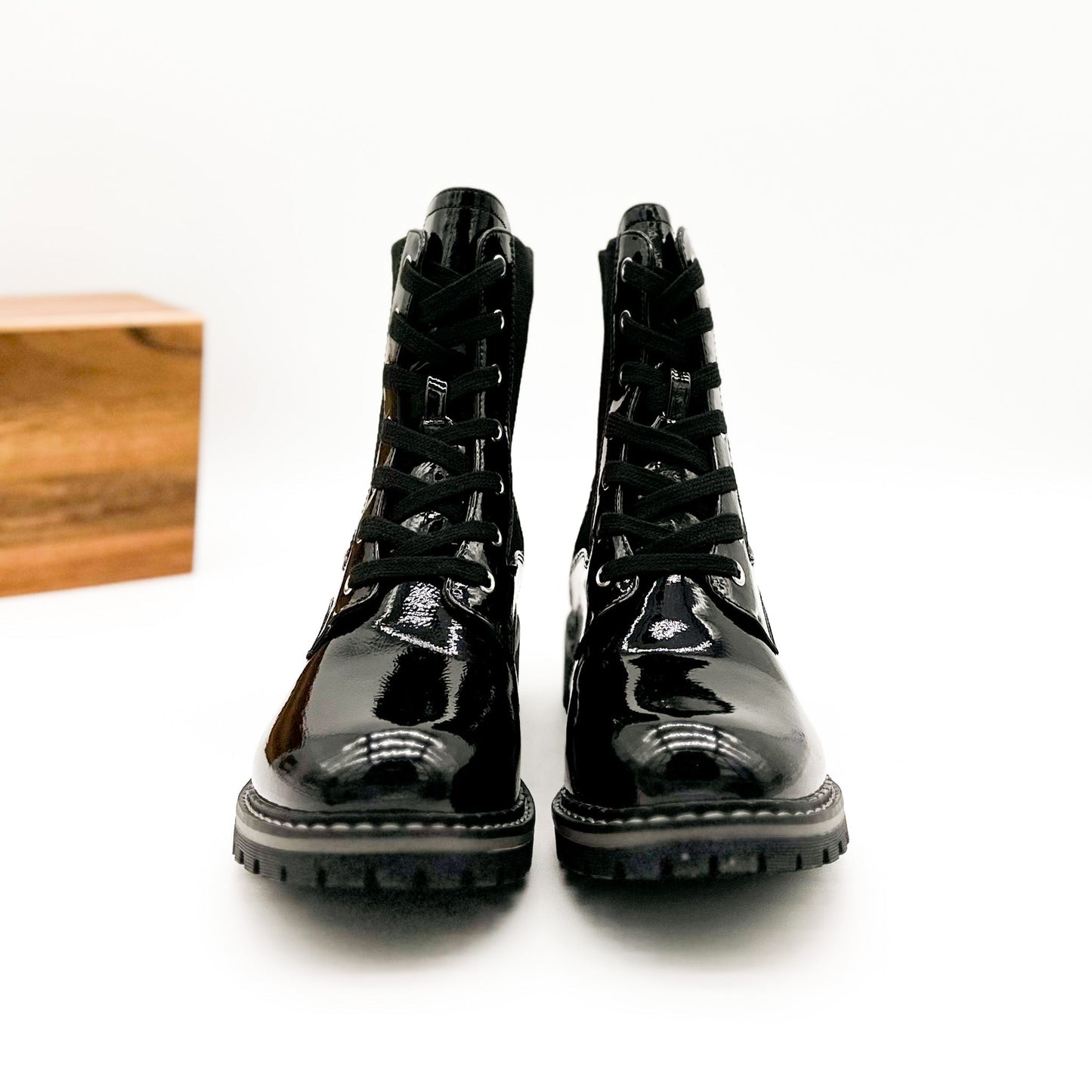 Corkys Creep It Real Boot in Black Patent