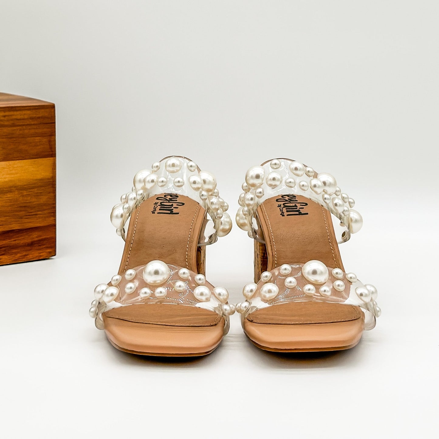 Corkys Divine Heel in Clear Pearl