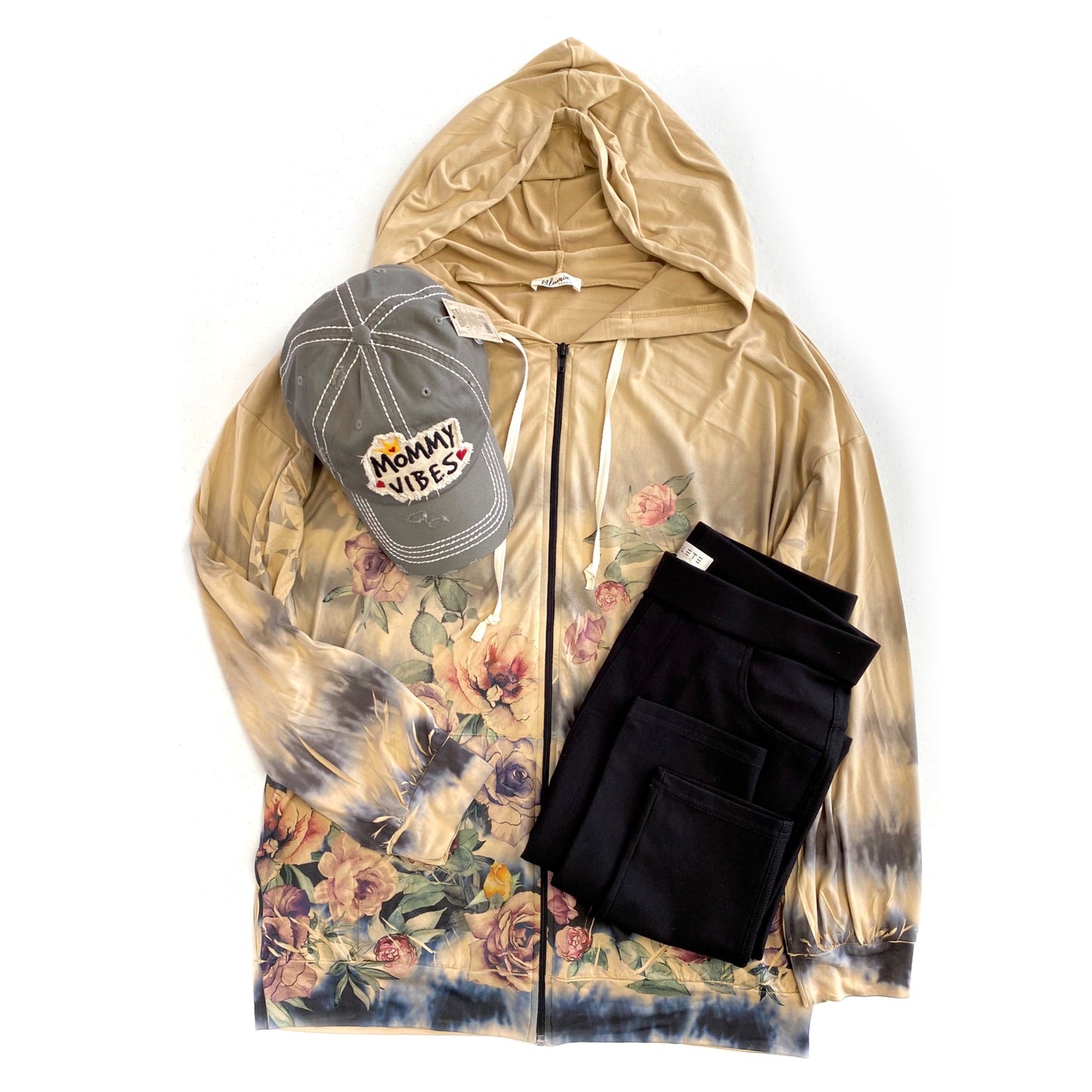 A Sweet Rose Zipper Hoodie