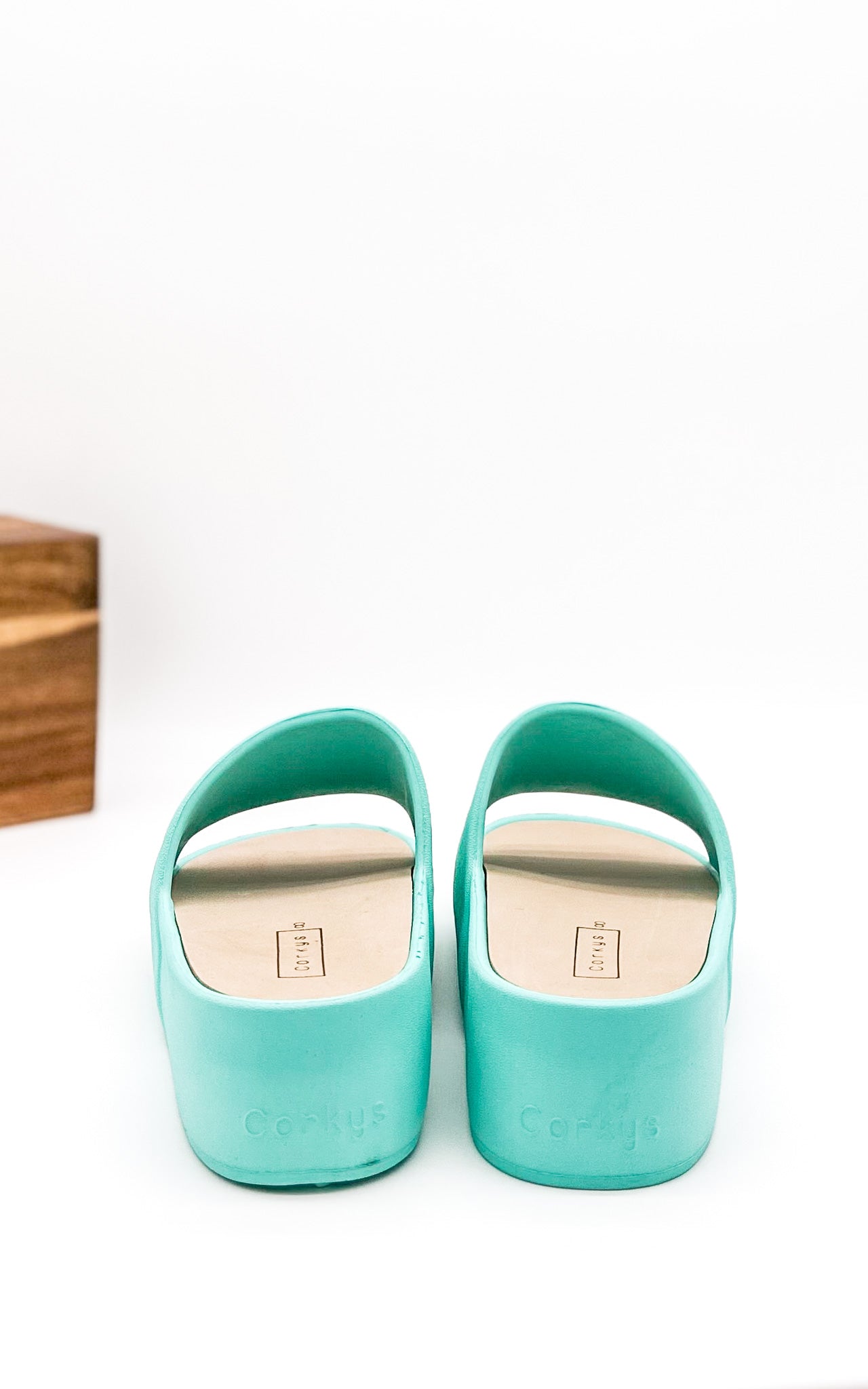 Corkys Popsicle Slide Sandals in Aqua