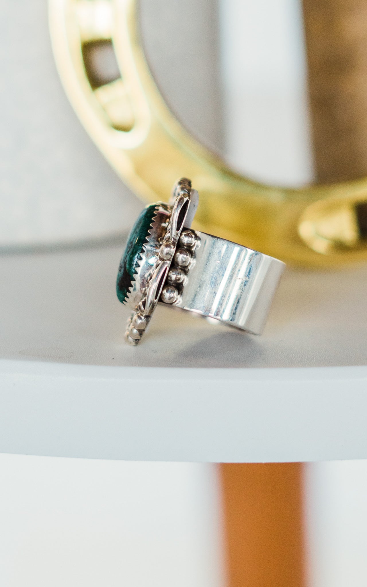 Julia Etsitty Kingman Turquoise Ring