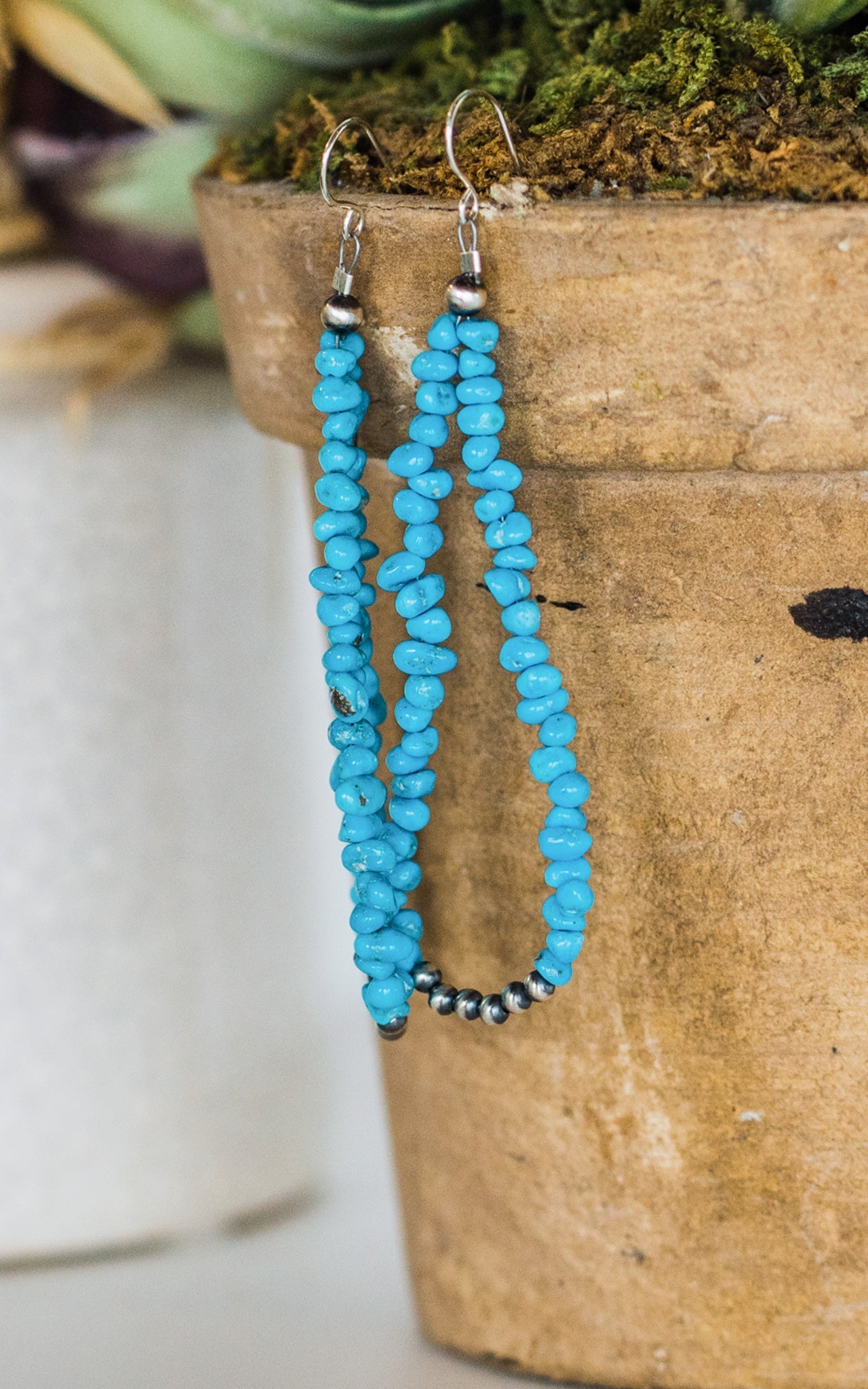 Corraine Smith Kingman Turquoise Hoops
