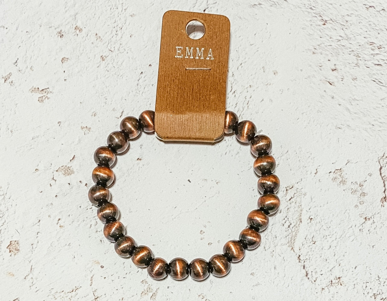 Copper Faux Navajo Pearl Bracelet