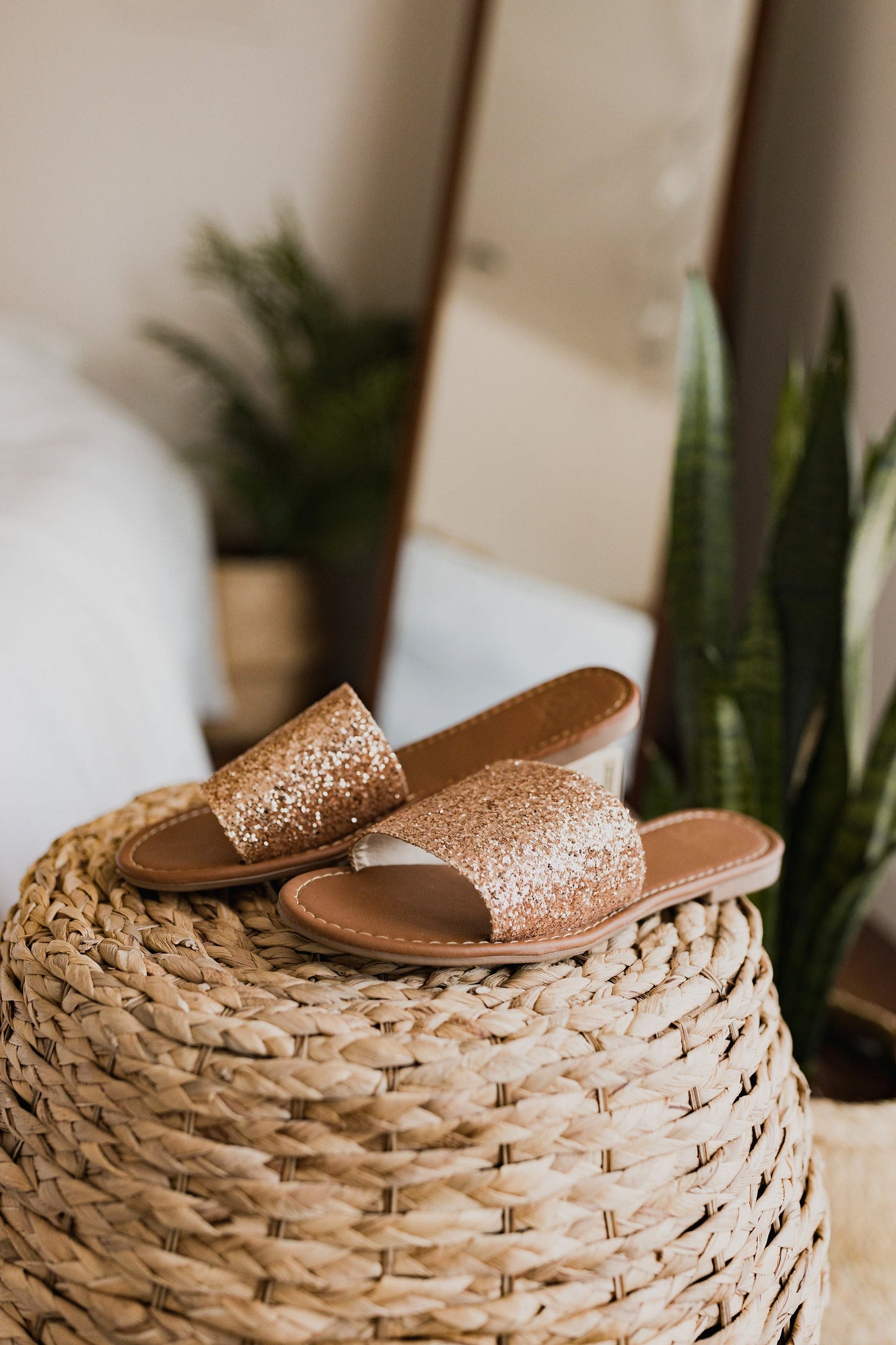 Rose Gold Glitter Sandal