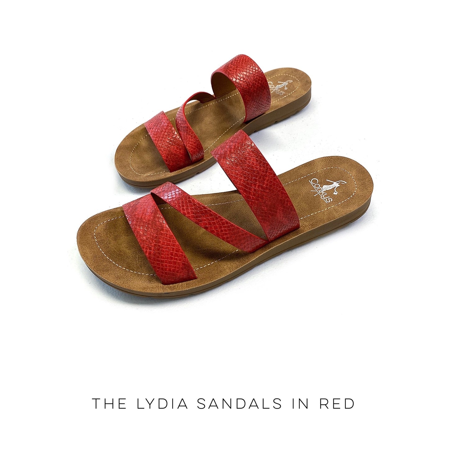 The Lydia Sandal in Red