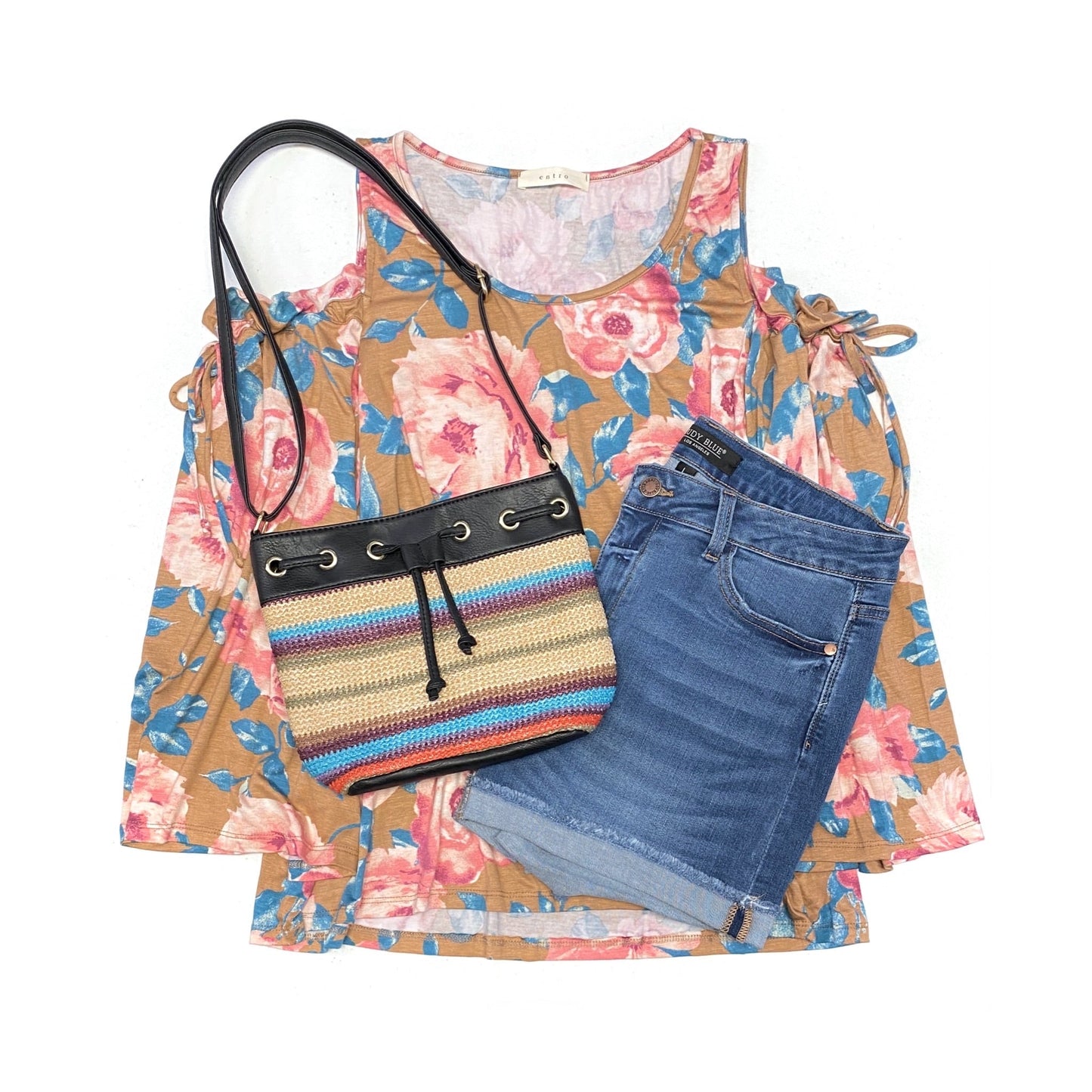 Vintage Bohemian Bucket Bag in Black