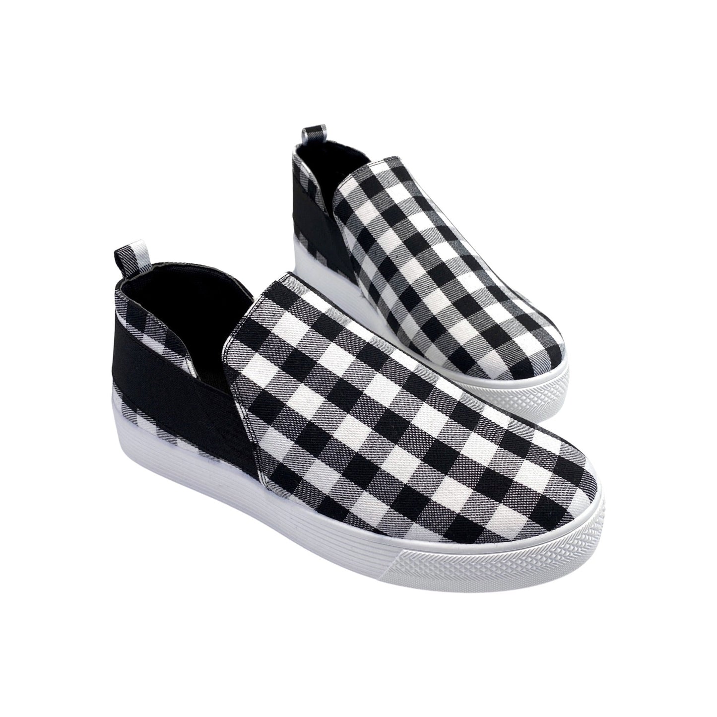 So Sammy Shoes in White Plaid