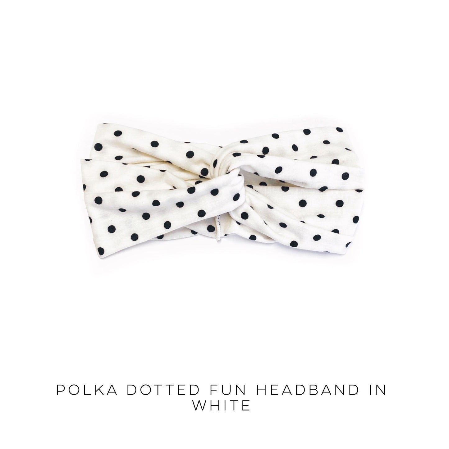 Polka Dotted Fun Headband in White