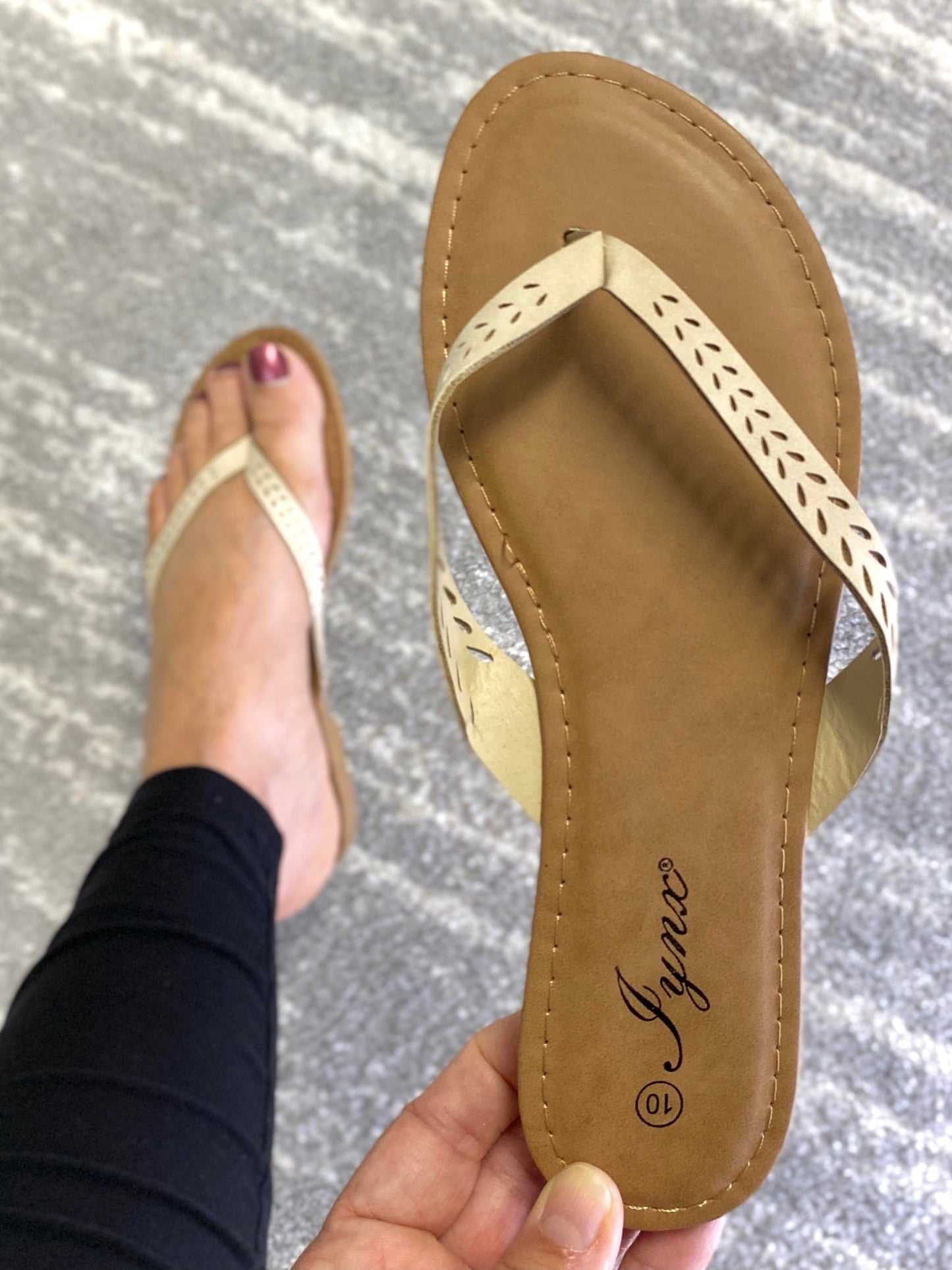 Nothing But Neutral Laser Cut Sandals