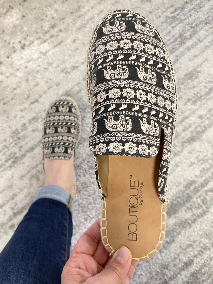 Taffy Shoes in Black Elephant