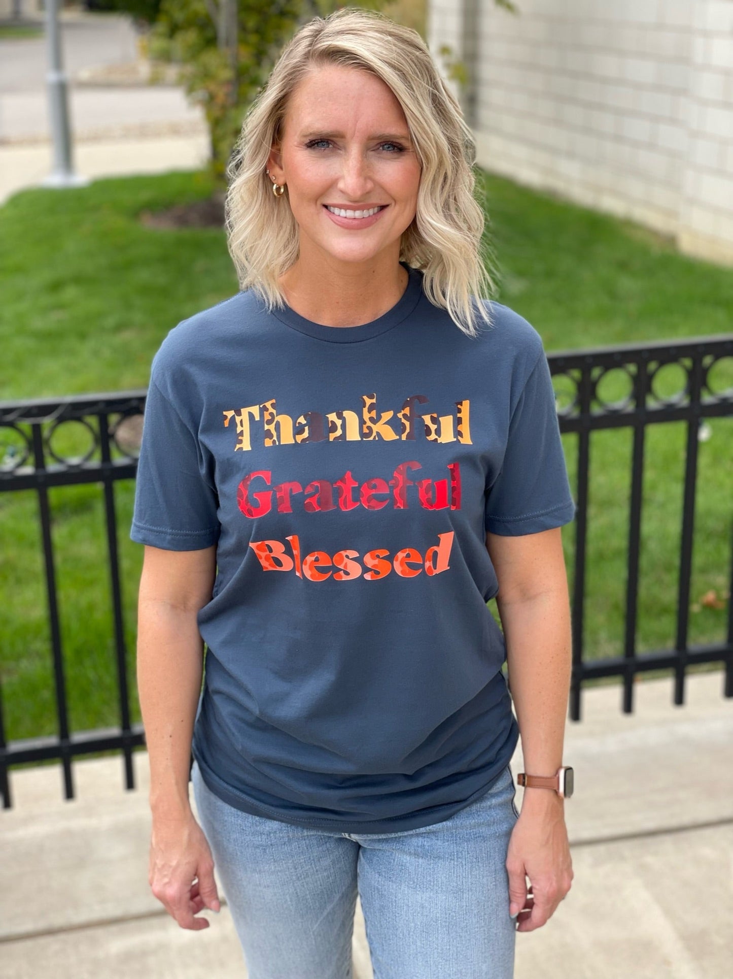 Thankful Grateful Blessed Graphic Tee