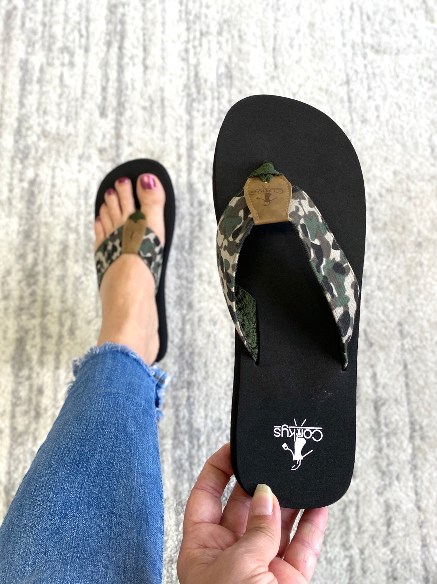 On The Trail Camo Flip Flops