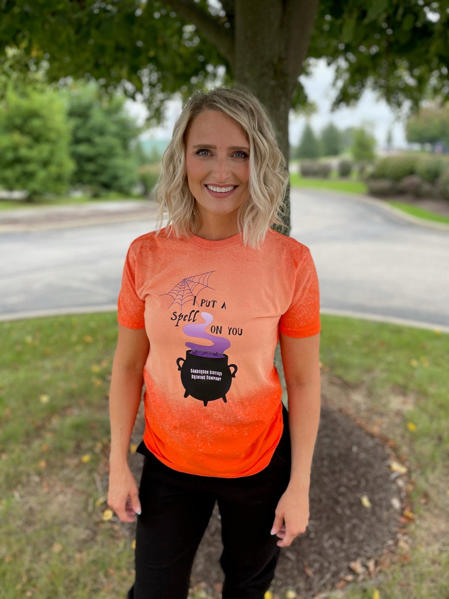 I Put A Spell On You Bleached Graphic Tee