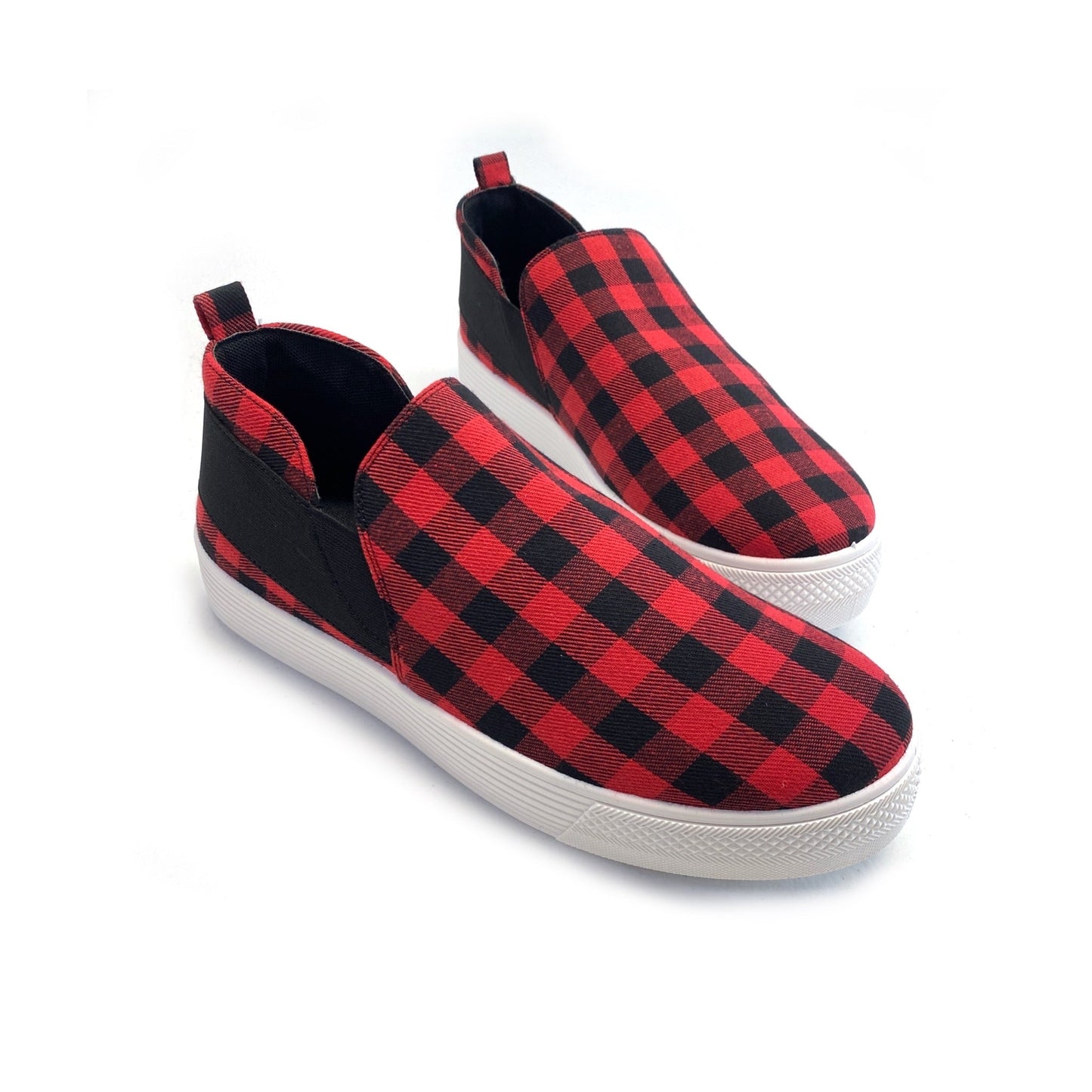 So Sammy Shoes in Red Plaid