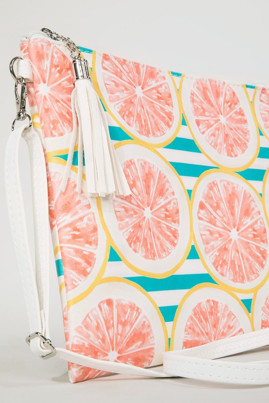 Grapefruit Fun Cross Body Clutch