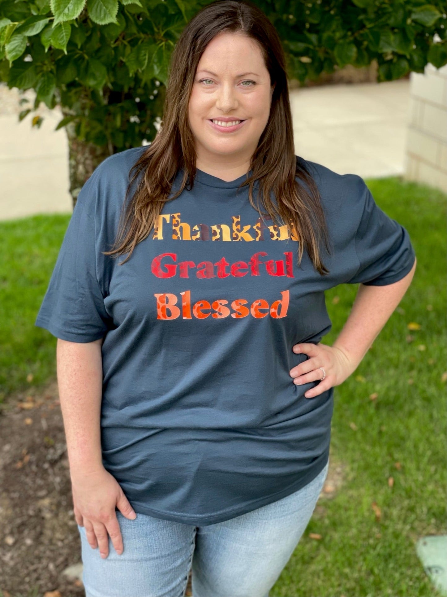 Thankful Grateful Blessed Graphic Tee