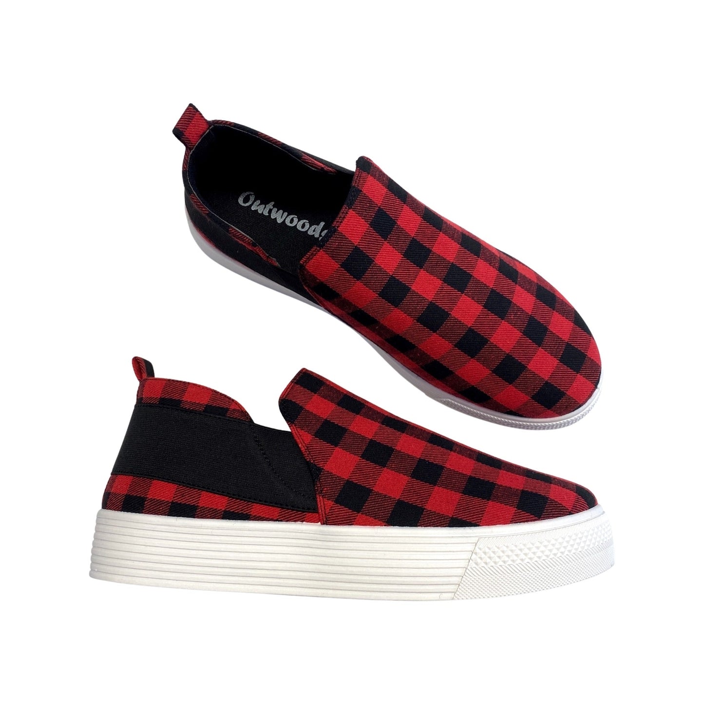 So Sammy Shoes in Red Plaid
