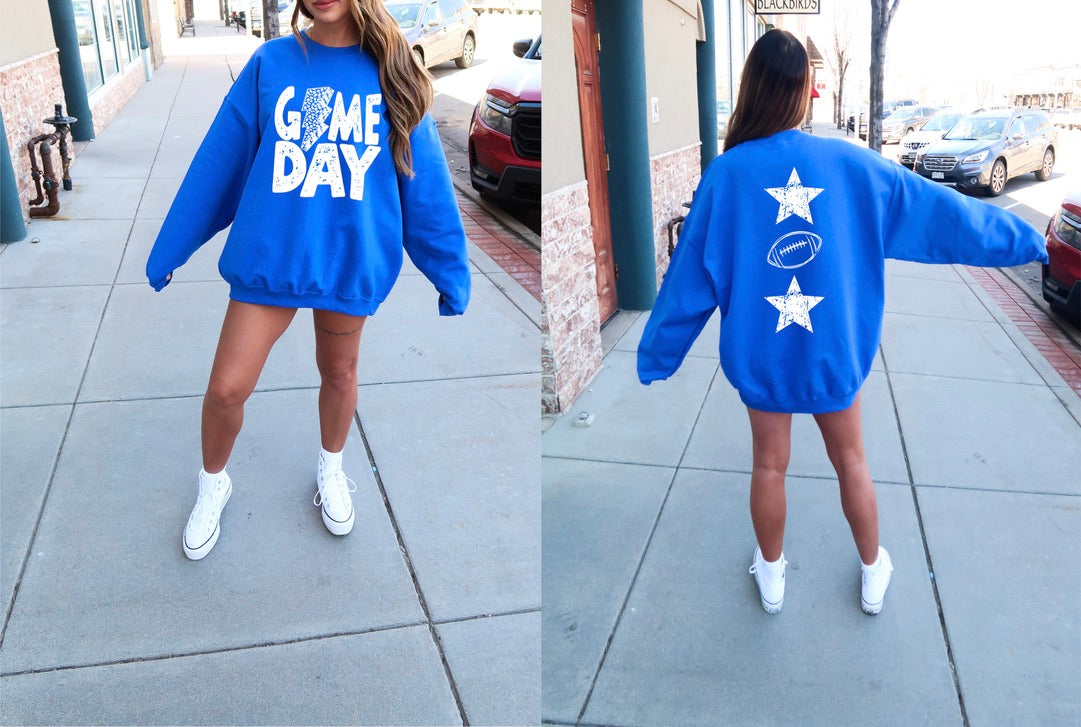 Game Day Sweatshirt Football - Multiple Color Options