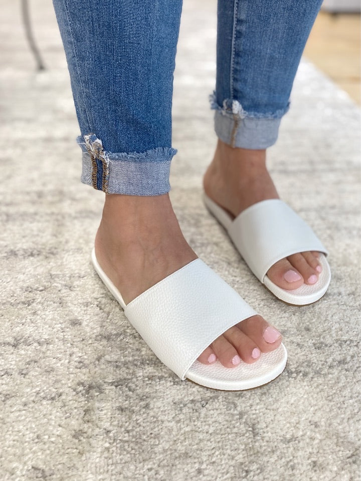 The Backyard Slides in White