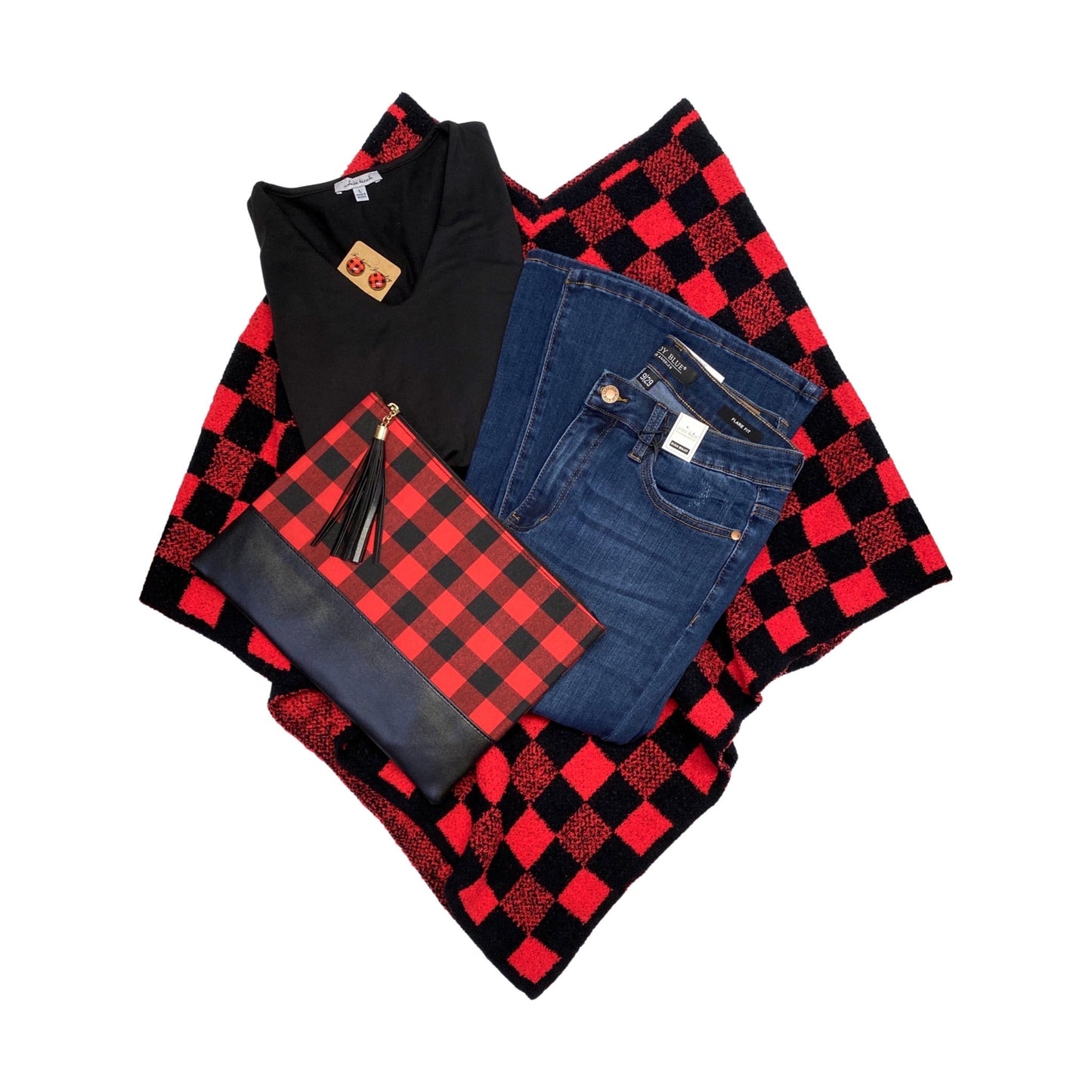 Adorned with Plaid Clutch