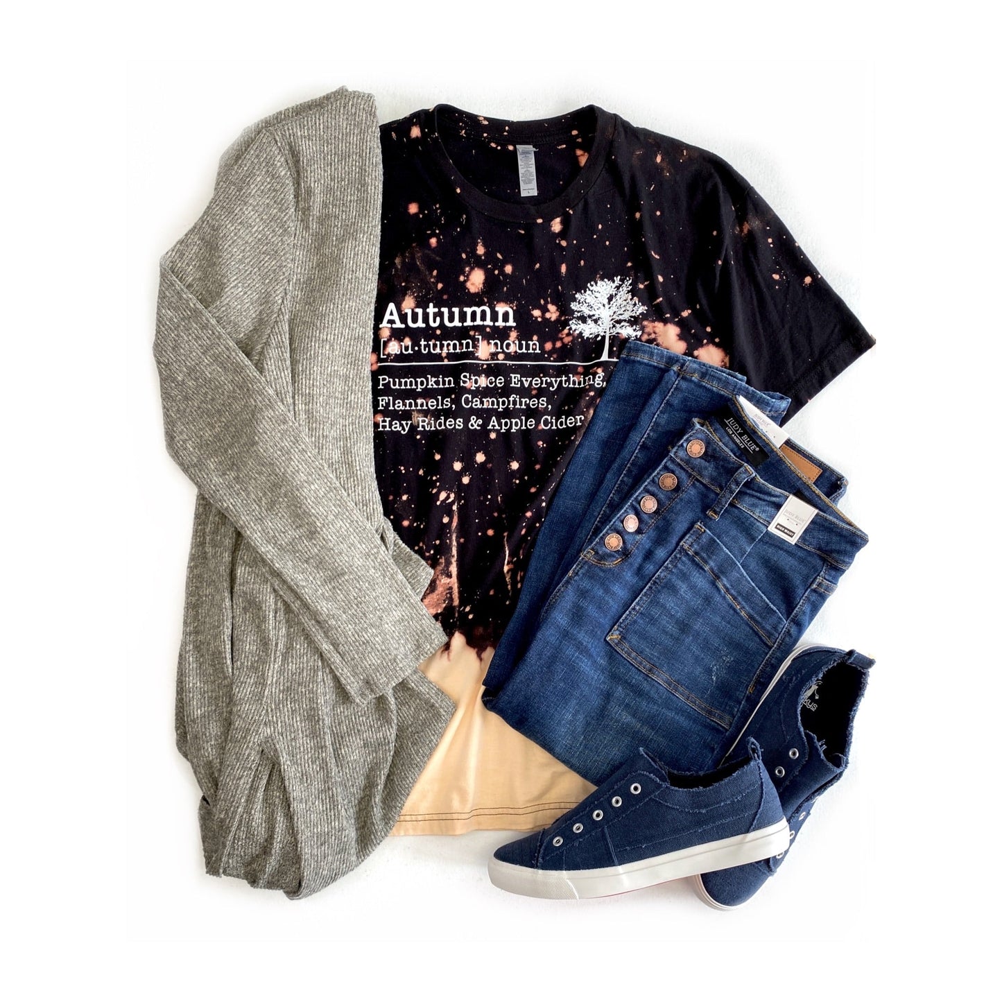 All About Autumn Bleached Graphic Tee