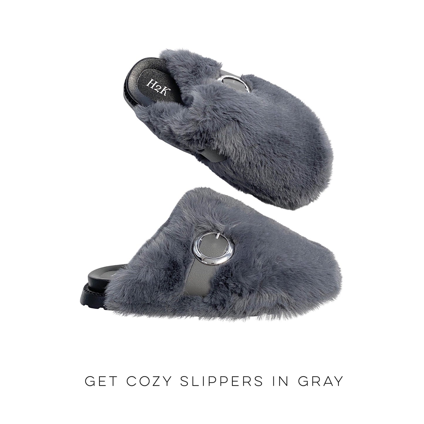 Get Cozy Slippers in Gray