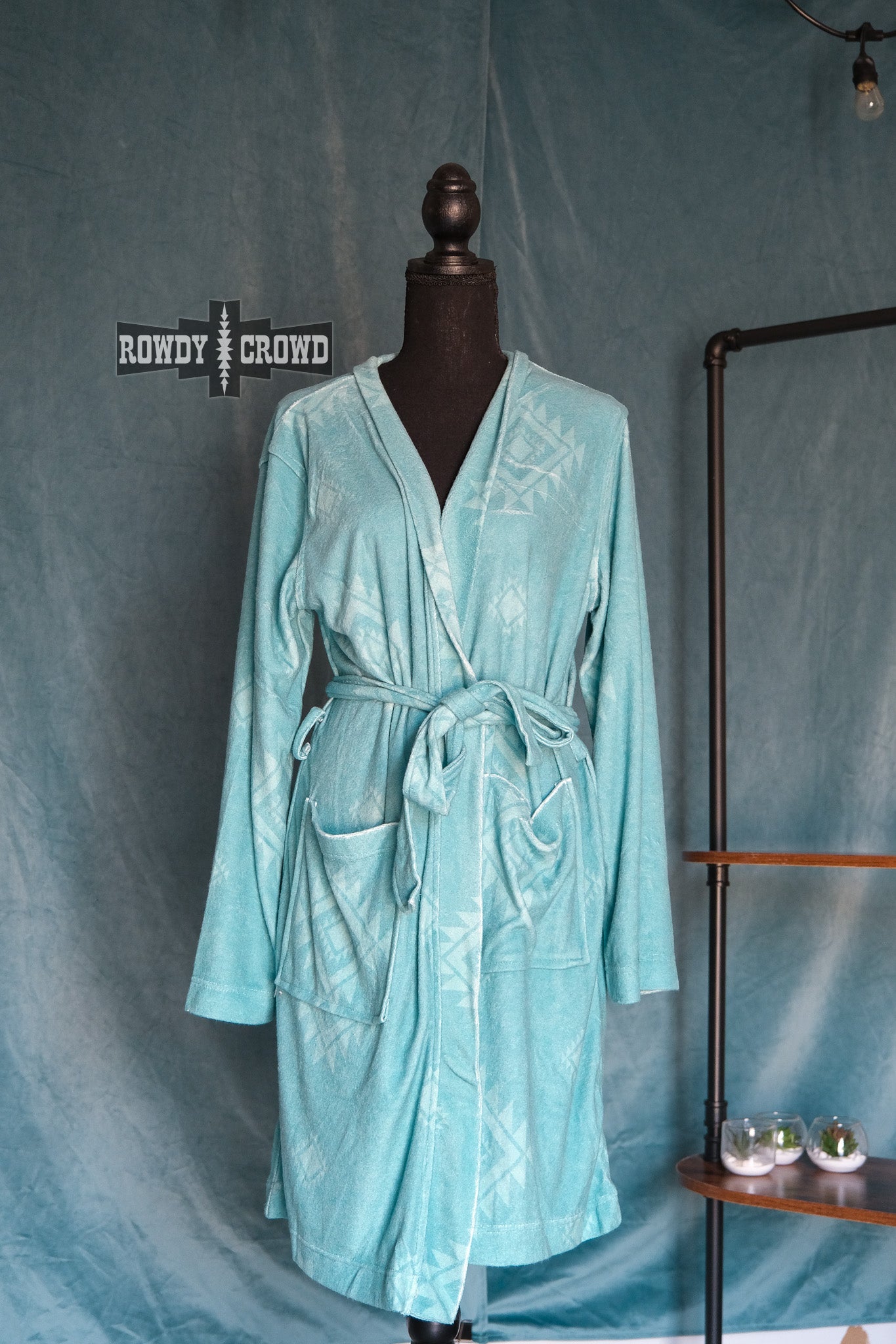 Western Apparel, Western lounge wear, Western Fashion, Western Boutique, Western Wholesale, cowgirl robe, western outfits, western attire, western style robe, western aztec print robe, wholesale clothing, aztec print robe, western robe