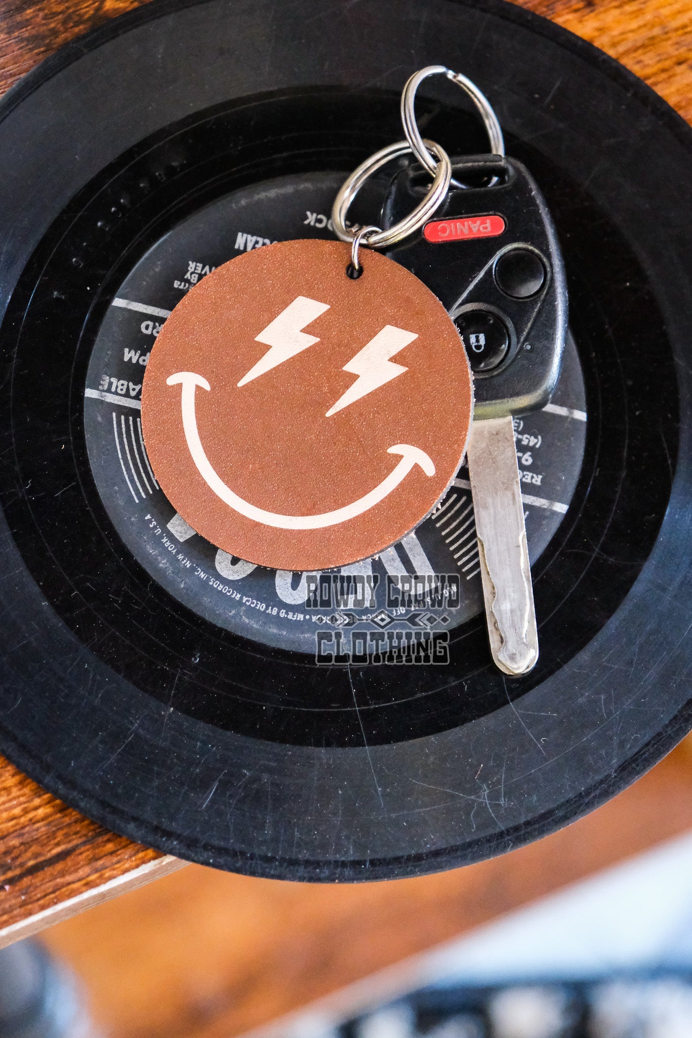 western keychains, western accessories, leather keychain, western accessories, western car accessories, western wholesale, western wholesale accessories, keychains, smiley face keychain, smiley face with lightning bolts