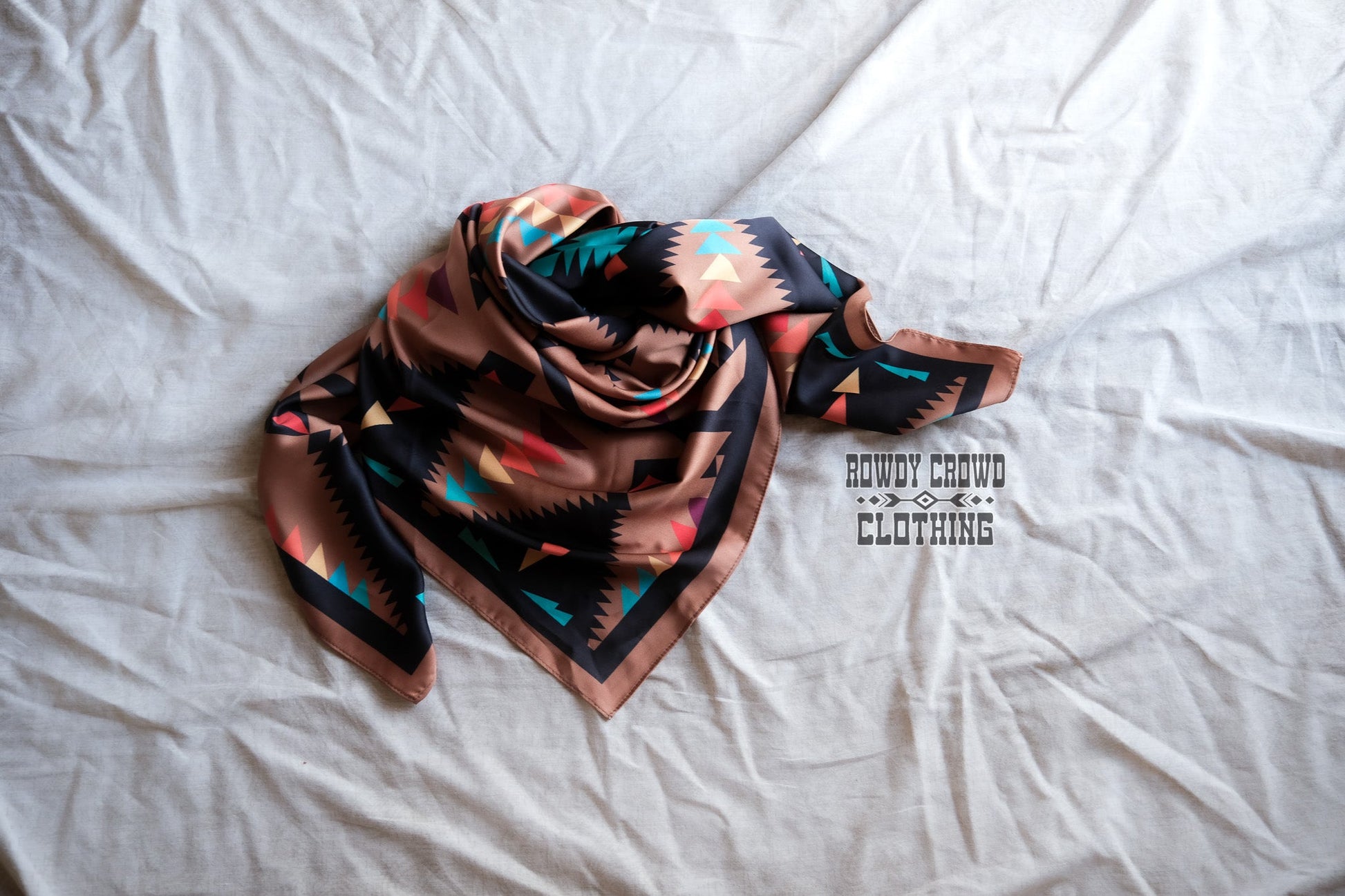 Women's scarf, Western Accessories, Western Apparel, Western Wholesale, unique wild rags, western wild rags, cowboy rags, cowboy scarf, Wholesale Accessories, Wholesale Apparel, colorful wild rags, bright wild rags, boho western, boho wild rag, patterned wild rags, aztec print wild rag, colorful western wild rag, colorful aztec print wild rag