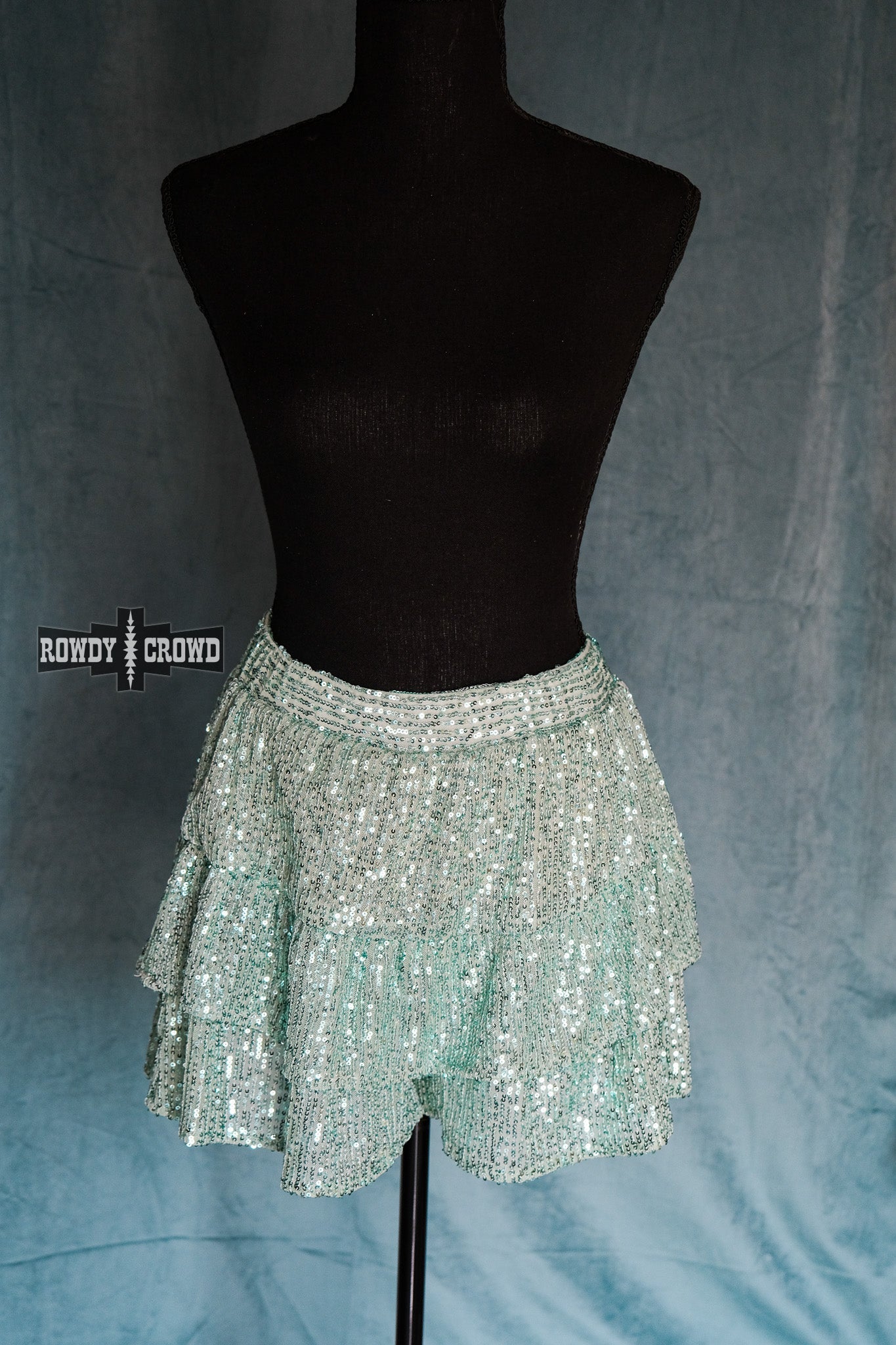 TURQUOISE- Ruffles & Rust Shorts