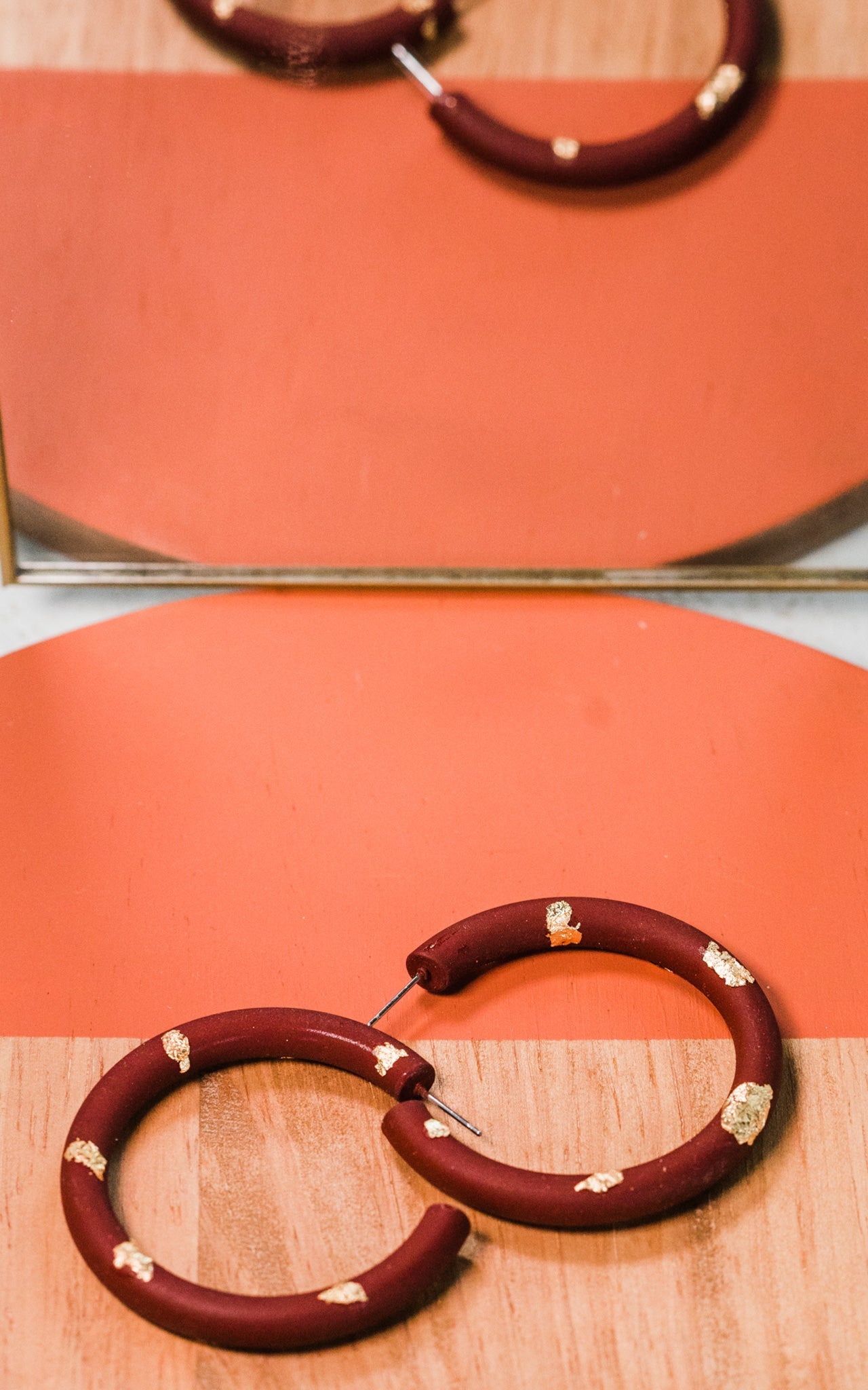 Maroon and Gold Hoops