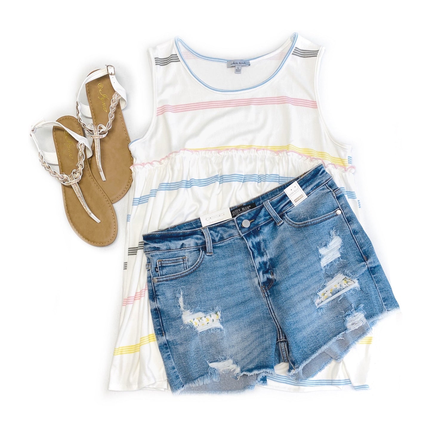 Poised with Confidence Sandals in White