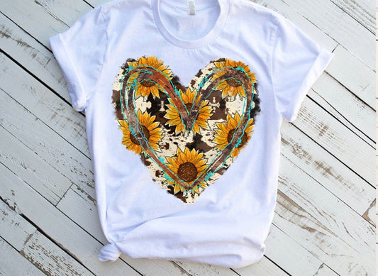 Cow & Sunflower Heart