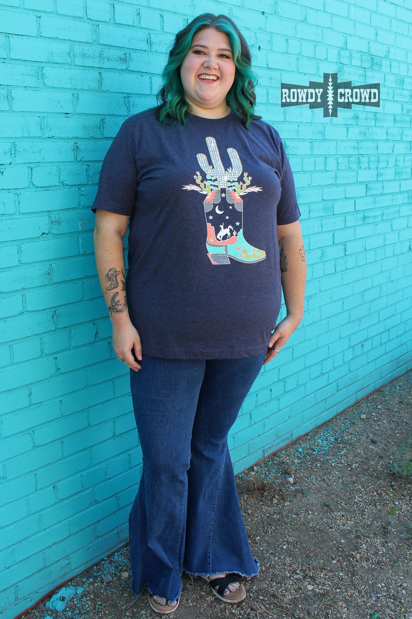 western apparel, western graphic tee, graphic western tees, wholesale clothing, western wholesale, women's western graphic tees, wholesale clothing and jewelry, western boutique clothing, western women's graphic tee, bright rodeo graphic tee, cacti graphic tee, cactus, bright graphic tee, colorful graphic tee, boot graphic tee, colorful western graphic tee western cactus & boot graphic tee, disco cowgirl graphic tee