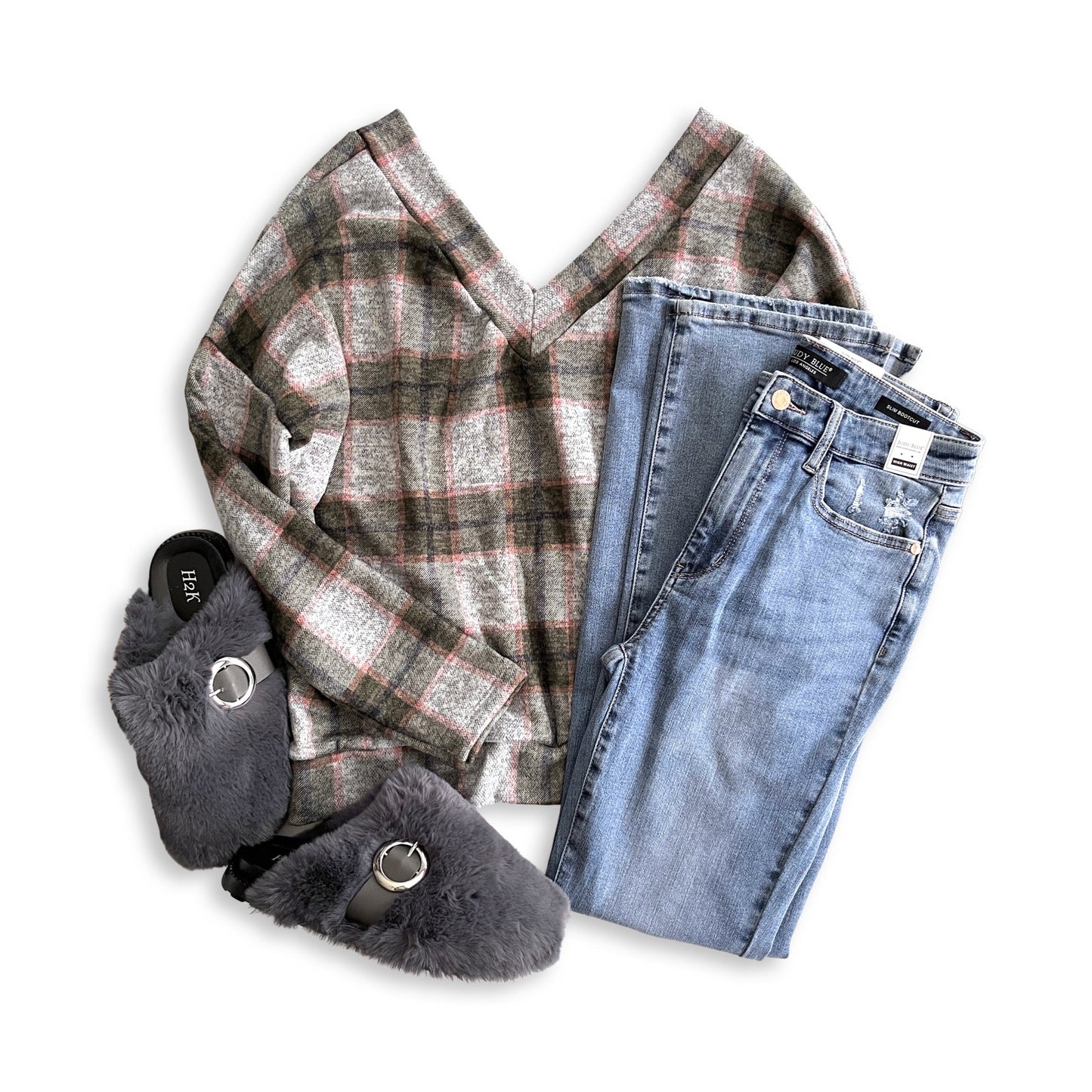 Get Cozy Slippers in Gray