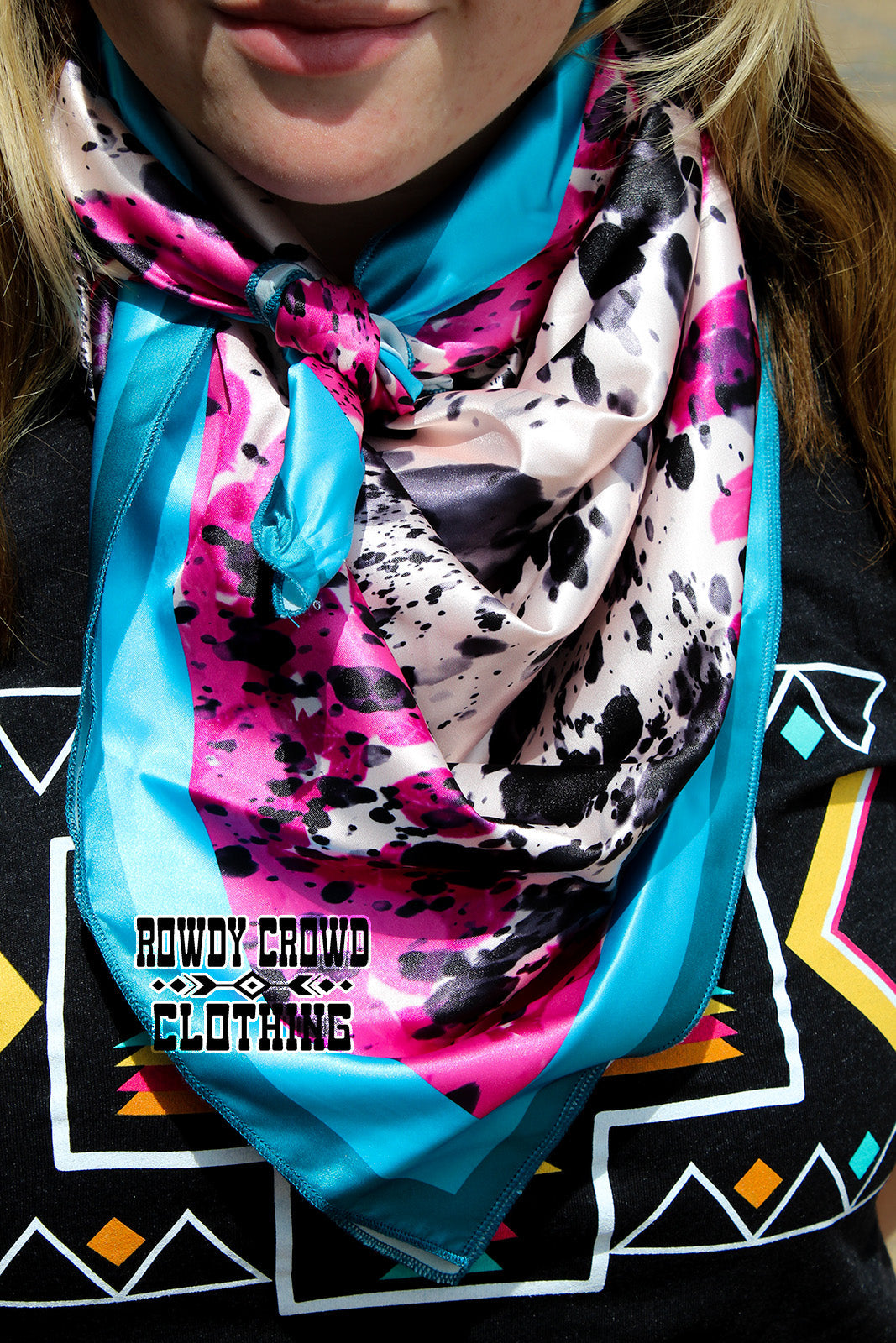 Women's scarf, Western Accessories, Western Apparel, Western Wholesale, western wild rags, cowboy rags, cowboy scarf, Wholesale Accessories, Wholesale Apparel, colorful wild rags, bright wild rags, boho western, cowprint wild rag