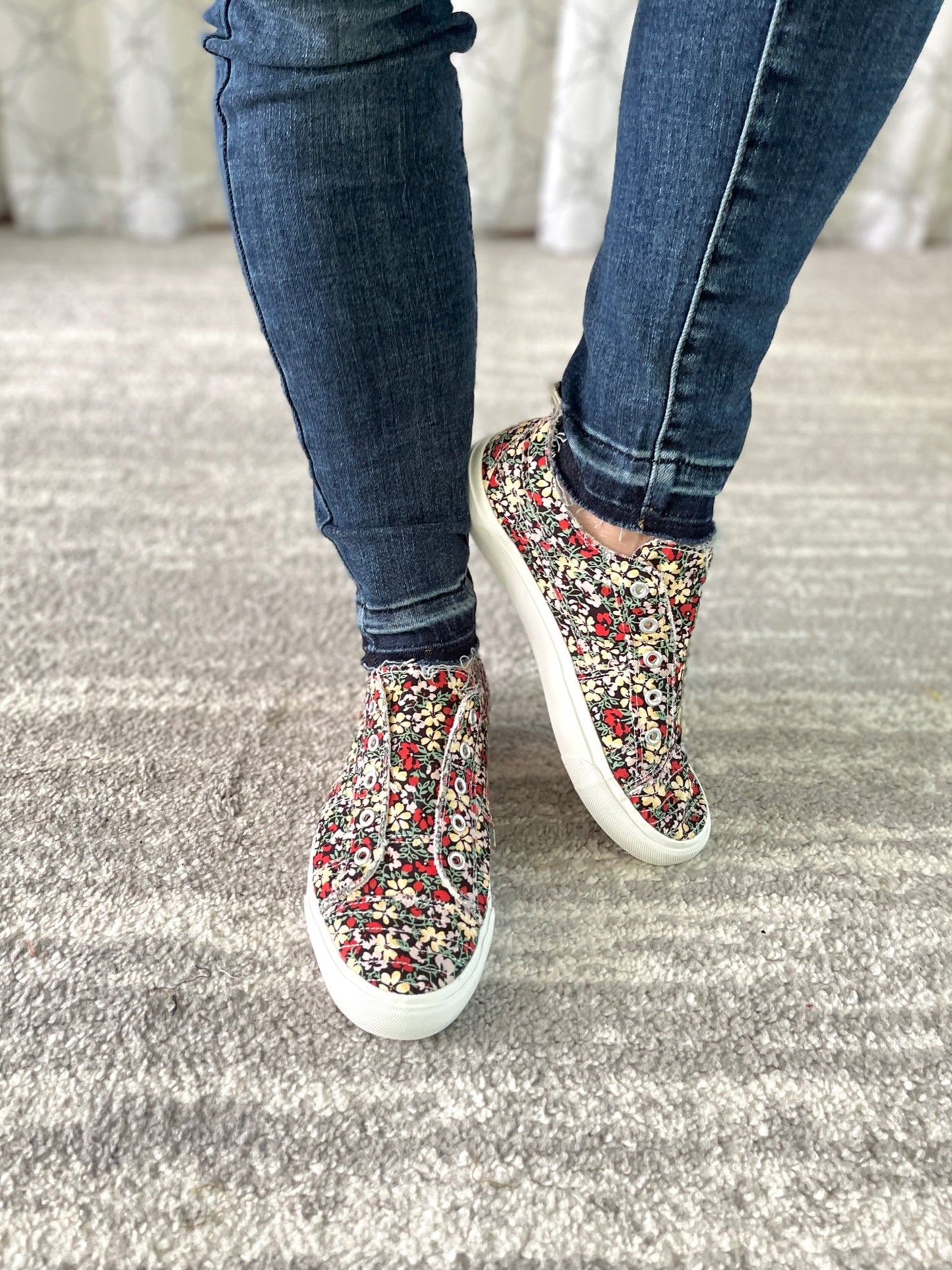 My Black Floral Babalu Shoes