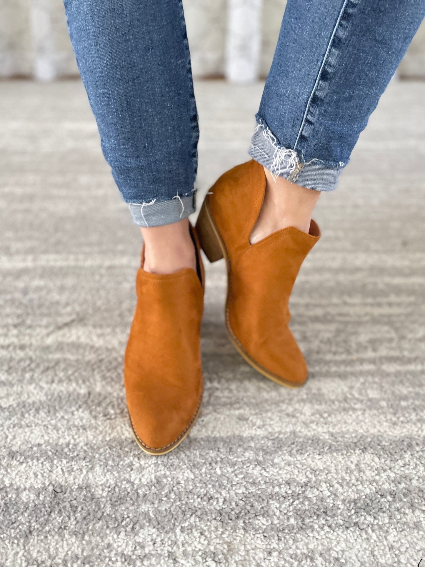Stassi Ankle Booties in Brown