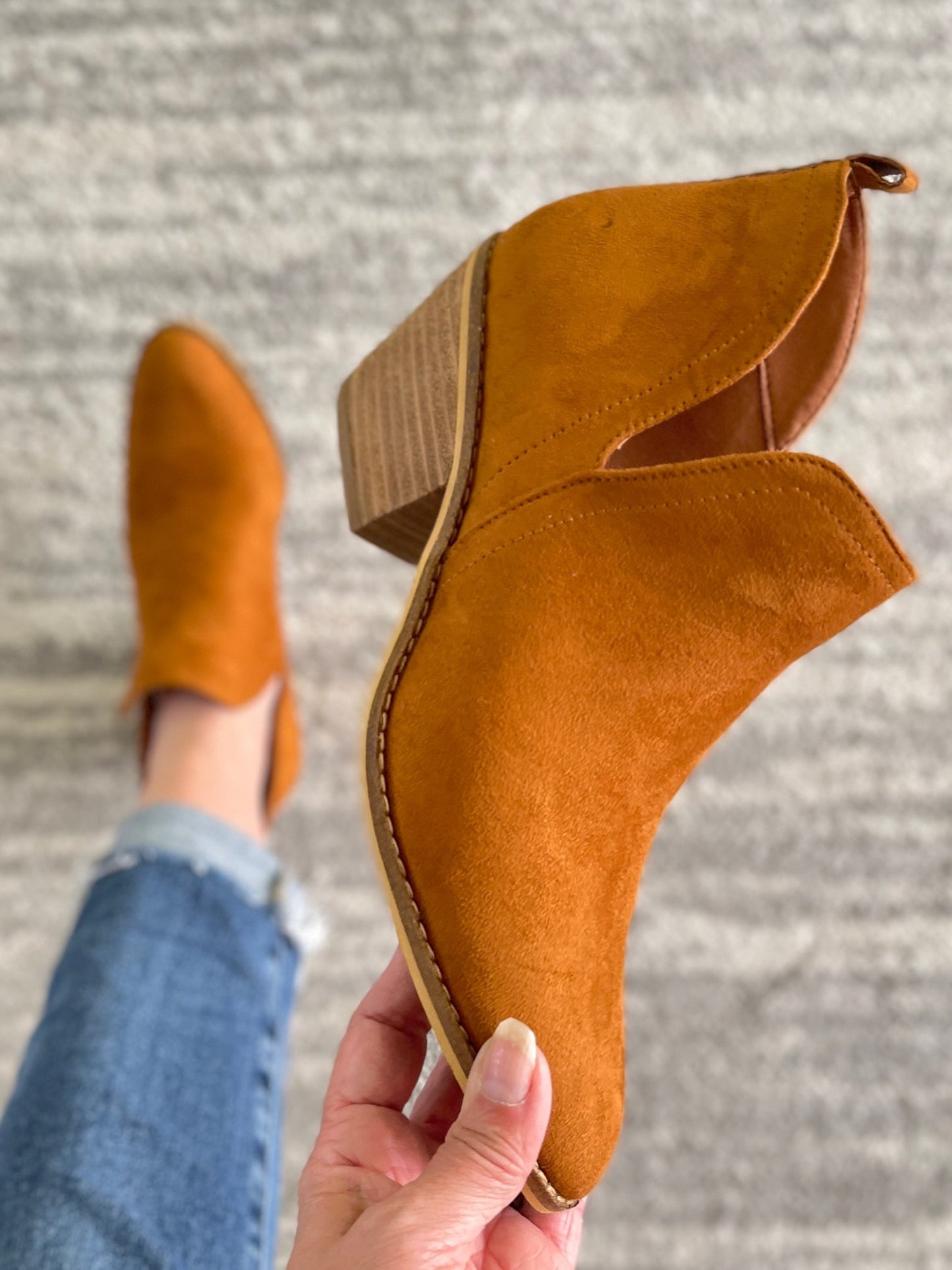 Stassi Ankle Booties in Brown